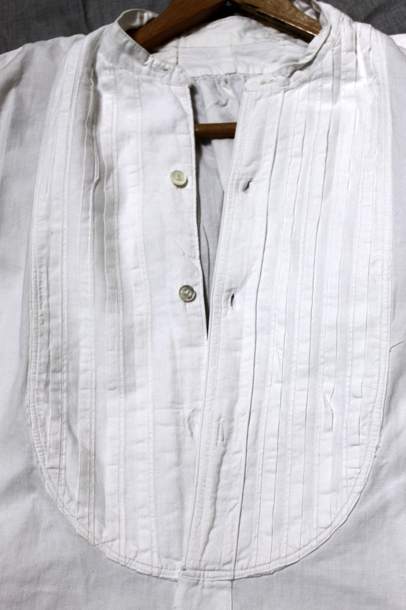 20s-40s FRENCH COLLARLESS EVENING SHIRT / アンティーク フランス