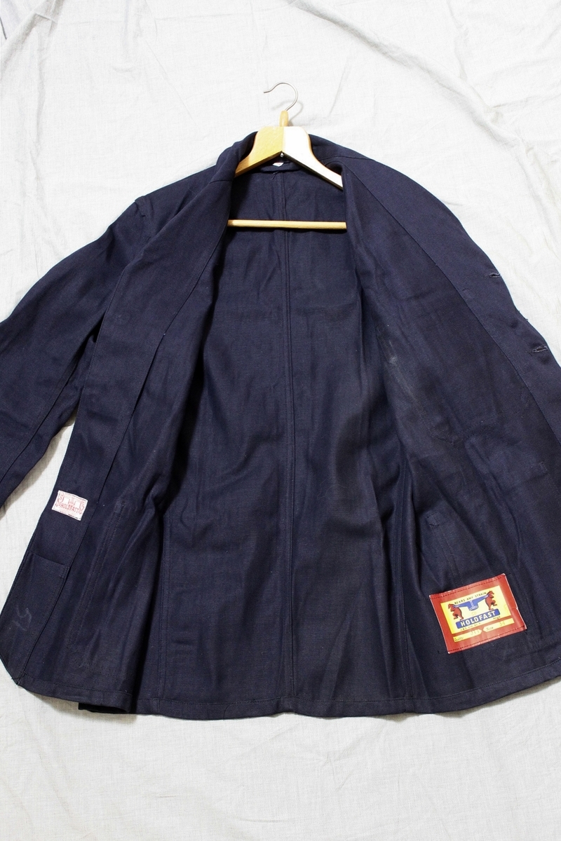 美品 イギリス製 hold fast ホールドファスト ワークジャケット MADE IN ENGLAND “ HOLD FAST ” 3B COTTON DRILL WORK JACKET
