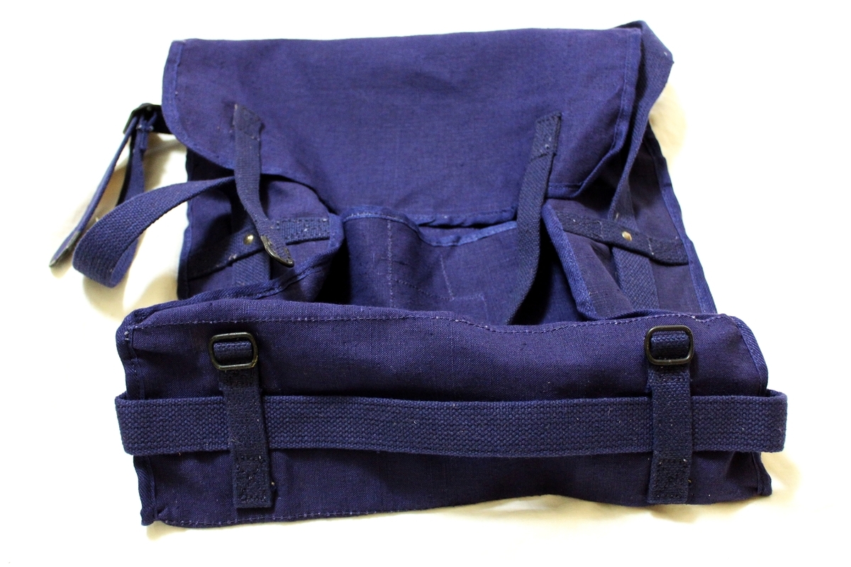 1957 FRENCH NAVY INDIGO LINEN BAG / ヴィンテージ フランス軍