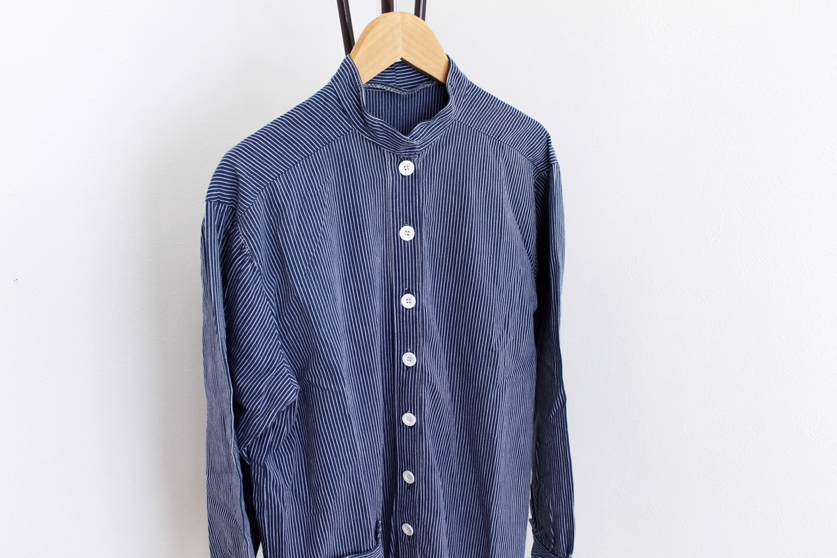 50s-60s FRENCH FARMERS GRANDPA SHIRT & WORK SHIRT JACKET