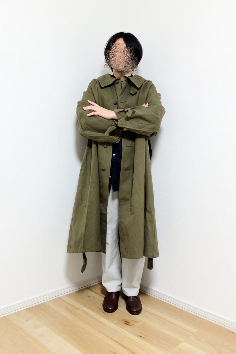 50s FRENCH ARMY MOTORCYCLE OVERCOAT 1&2 / ヴィンテージ