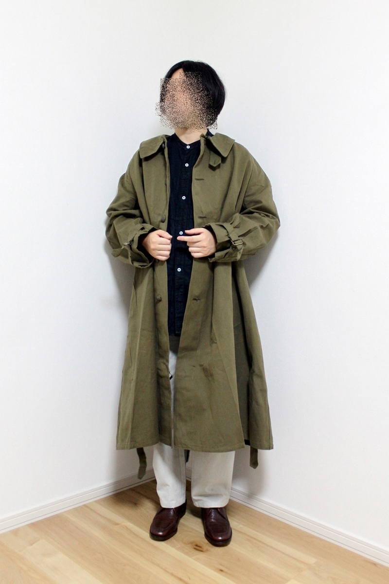 50s FRENCH ARMY MOTORCYCLE OVERCOAT 1&2 / ヴィンテージ フランス軍