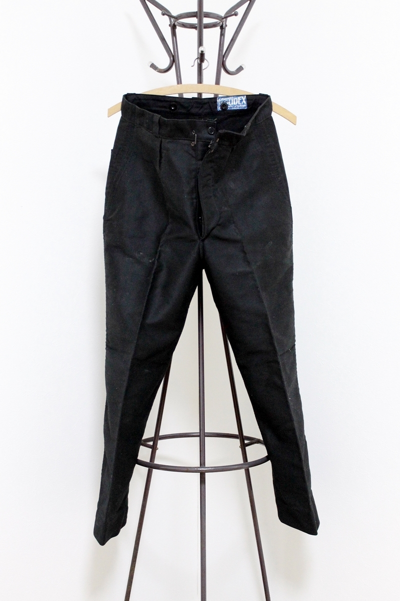 50s SOLIDEX BLACK MOLESKIN TROUSERS / ヴィンテージ フランス