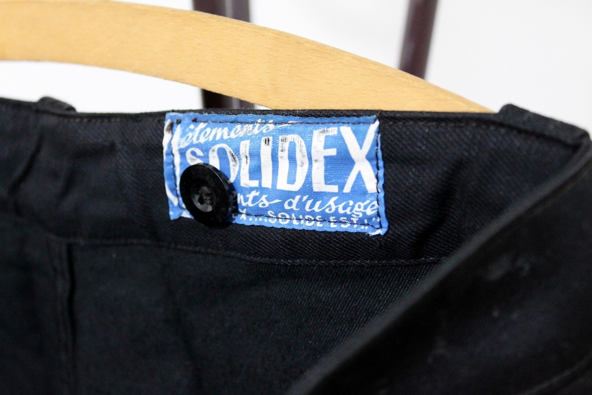50s SOLIDEX BLACK MOLESKIN TROUSERS / ヴィンテージ フランス