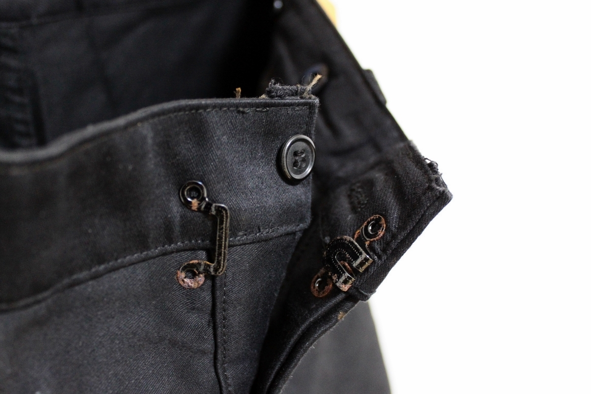 50s SOLIDEX BLACK MOLESKIN TROUSERS / ヴィンテージ フランス 