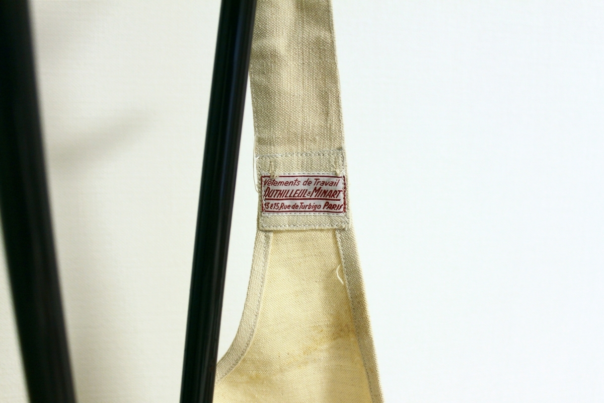 20s-30s FRENCH LINEN TABLIER / アンティーク フランス シャンブル
