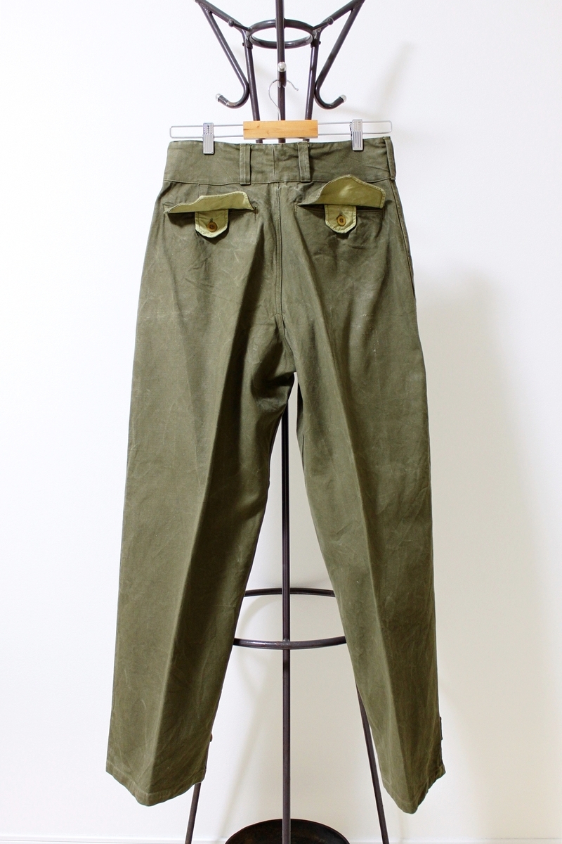 ミニマルに引き算された古着 | 50s FRENCH ARMY M47 TROUSERS 21 with