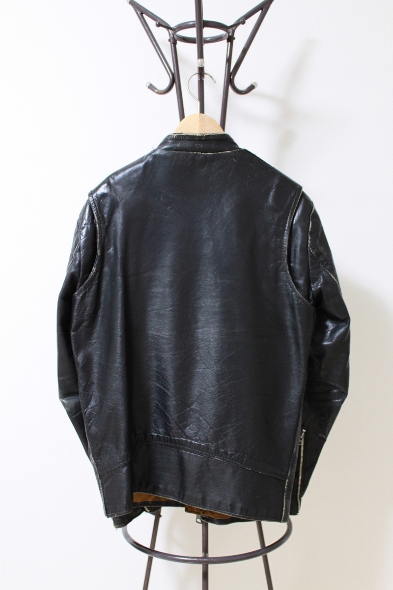 〜80's英国製ヴィンテージ カフェレーサー シングルライダースジャケット 古着 翳りと色香のある古着 | 60s-70s BRITISH CYCLE LEATHERS CAFE