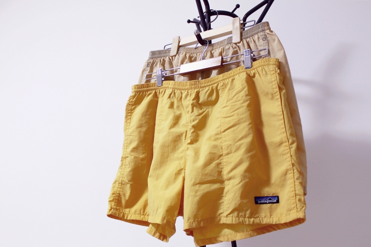 褪せた夏の古着 | 1997 & 2002 PATAGONIA BAGGIES SHORTS SOLID