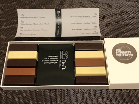ビー・バイ・ビーのチョコレートボックスの中身