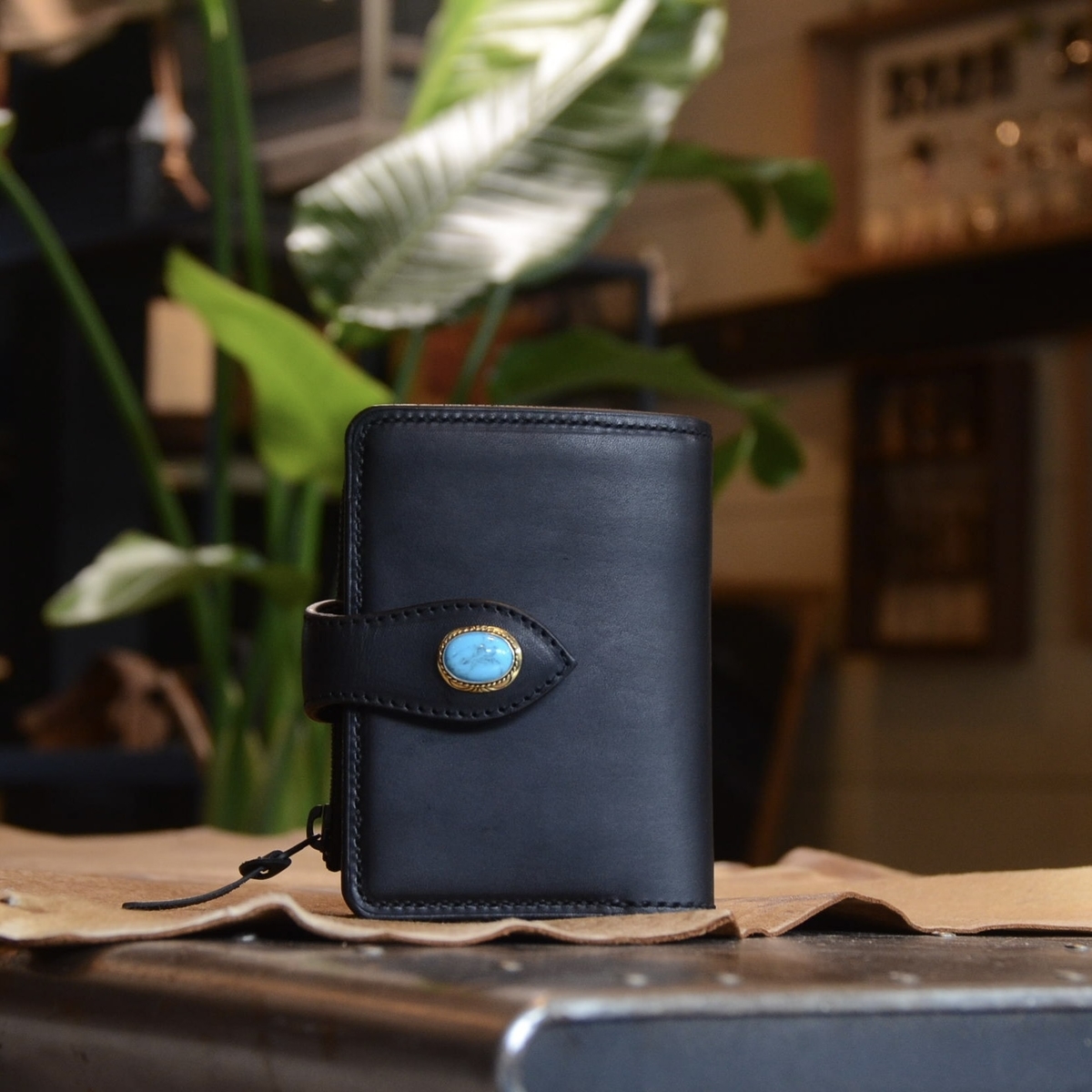 ターコイズコンチョのオーダーメイドウォレット - Leather Taku