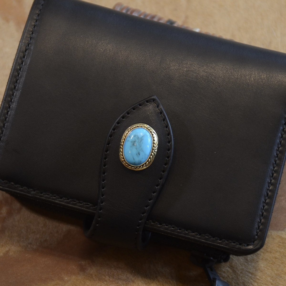 ターコイズコンチョのオーダーメイドウォレット - Leather Taku
