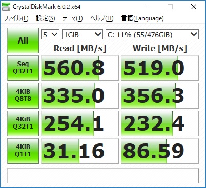 ドスパラ|ガレリアXT|SSD