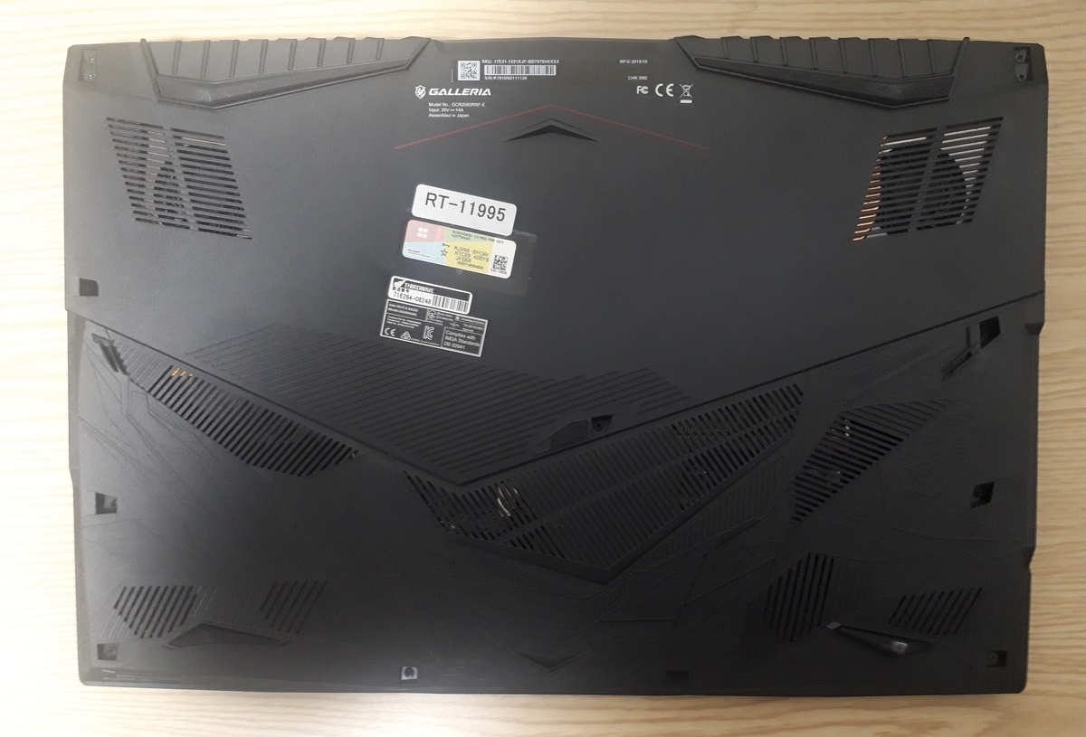 GALLERIA GCR2080RNF-E|è£é¢