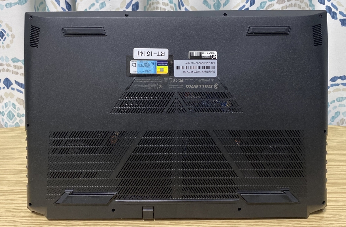 ガレリア XL7C-R36レビュー 口コミ【RTX3060ゲーミングノート