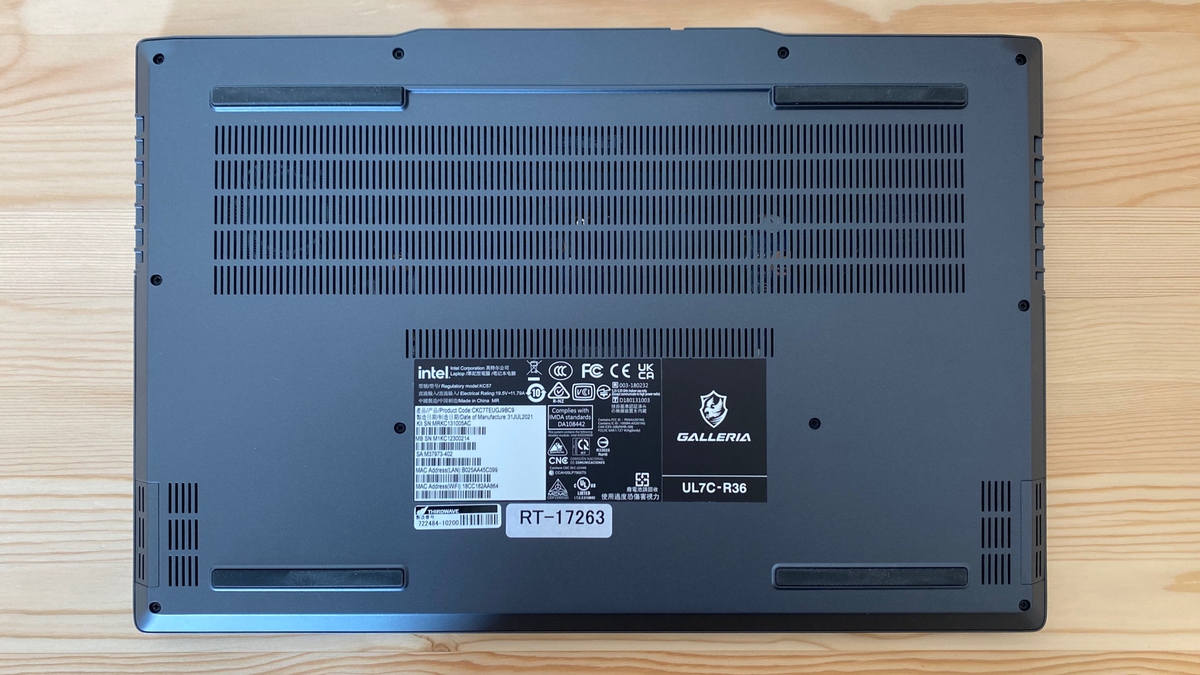 ガレリアUL7C-R36レビュー 口コミ【RTX3060ゲーミングノート