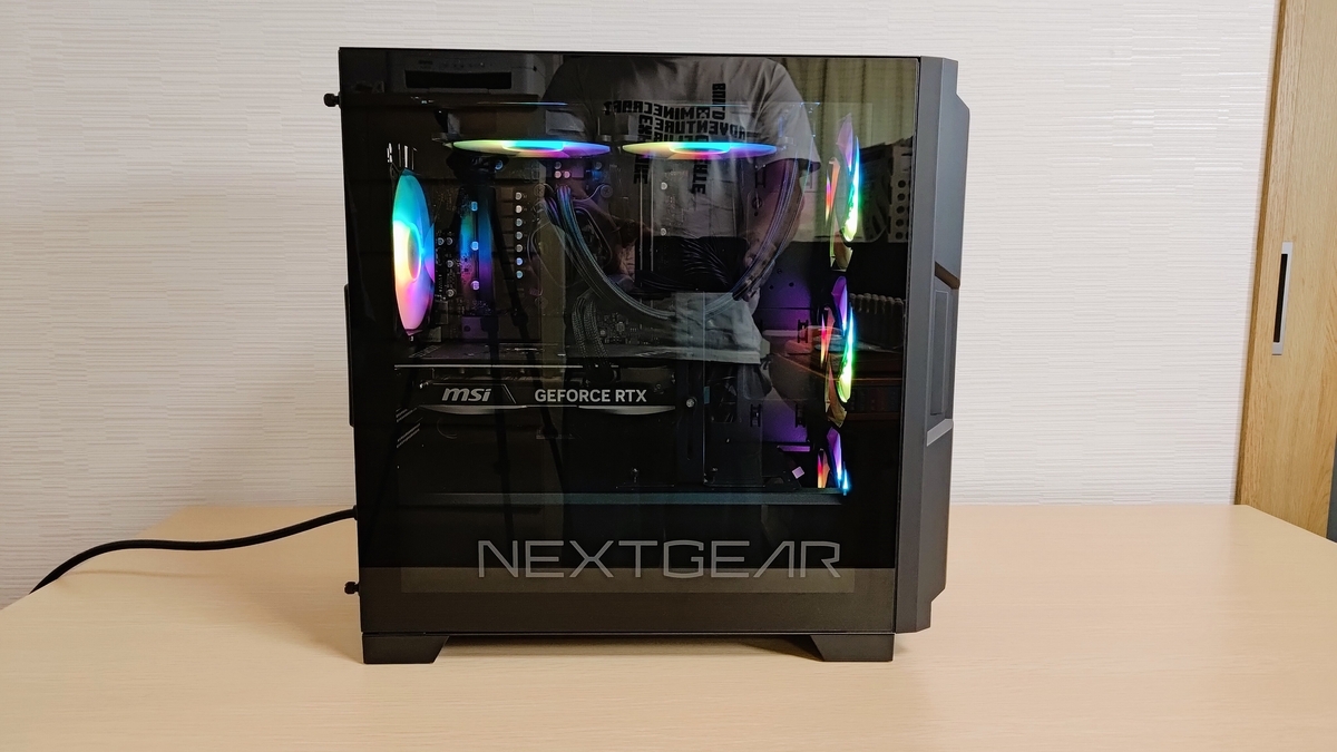 NEXTGEAR JG-A7A8X】RX7800XT+Ryzen7 7700ゲーミングPC実機