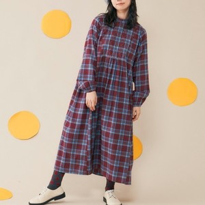 チェック柄ワンピース