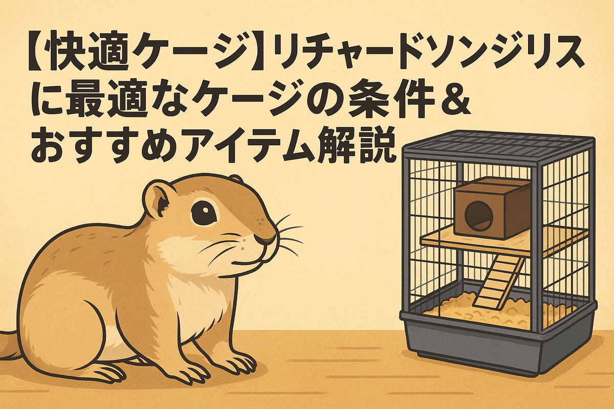 快適ケージ】リチャードソンジリスに最適なケージの条件＆おすすめ