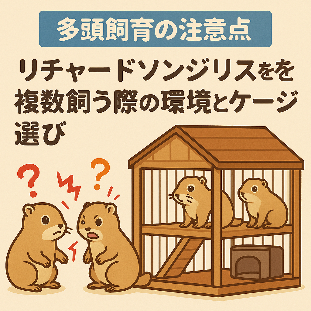 多頭飼育の注意点】リチャードソンジリスを複数飼う際の環境とケージ