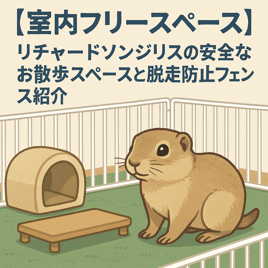 室内フリースペース】リチャードソンジリスの安全なお散歩スペースと