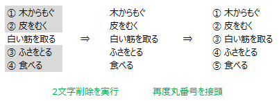 丸数字の訂正