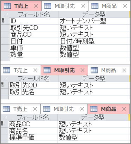 抽出するAccessデータ