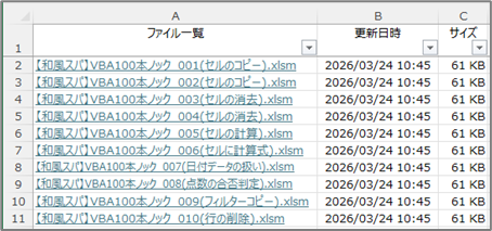 ファイル一覧