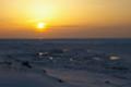 [旅行][自然][風景][海][冬][空]流氷の夕日（一番のお気に入り）