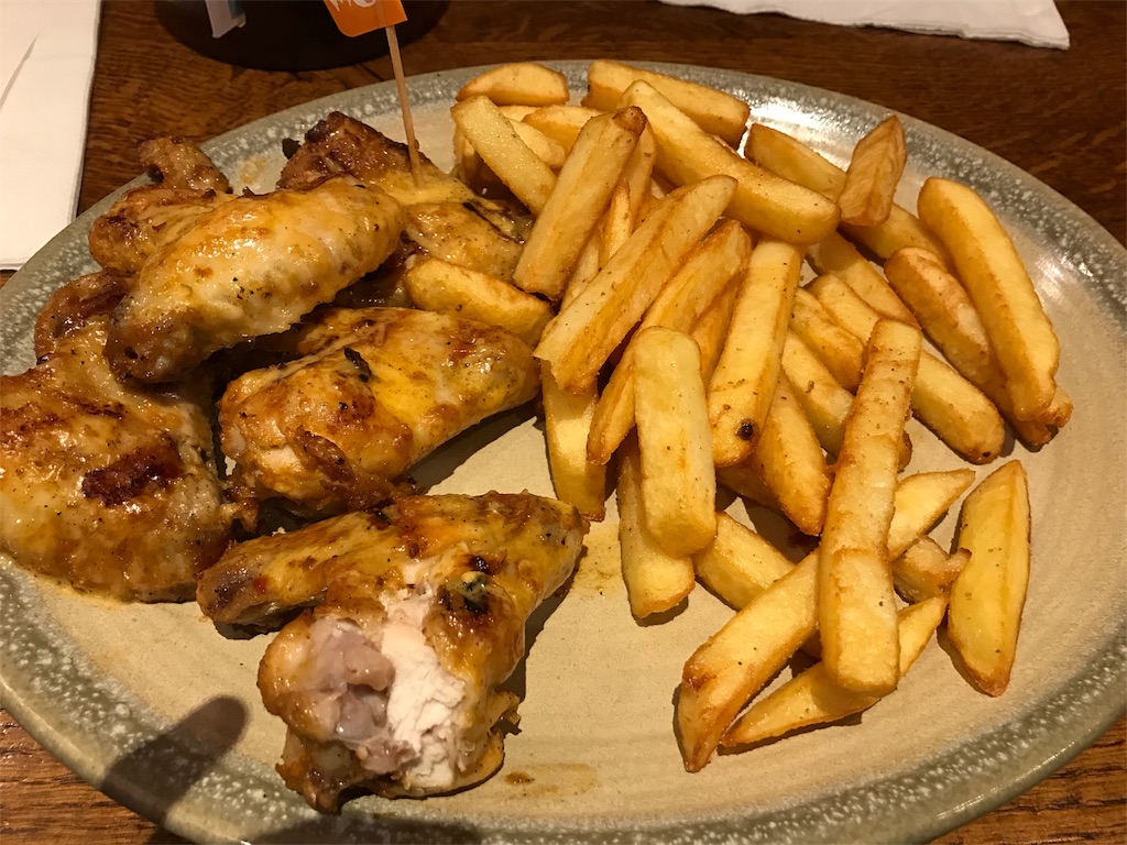 Nando’s 5 Chicken Wings + Chips ロンドン一人飯