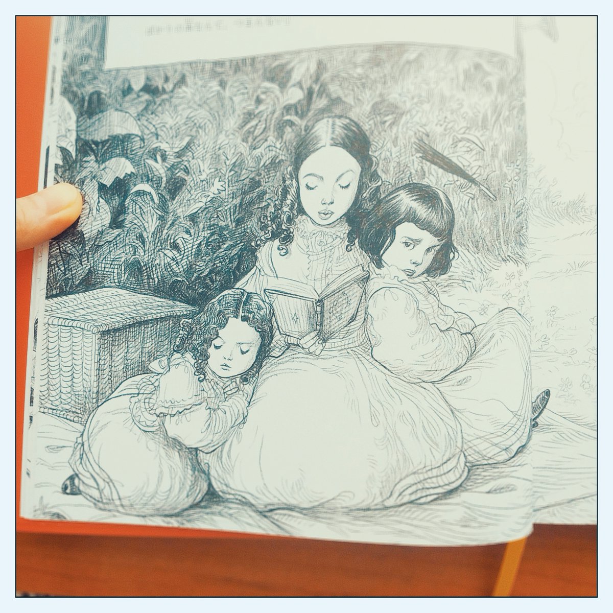 『不思議の国のアリス』アリスとお姉さんと妹 クリス・リデル 絵