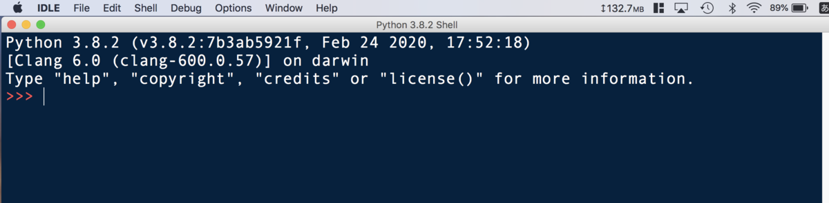 Python・IDLEでコードを書く１