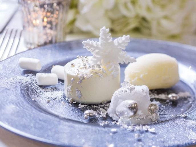 旭川・富良野で少人数の結婚式におすすめの雪の美術館のデザート