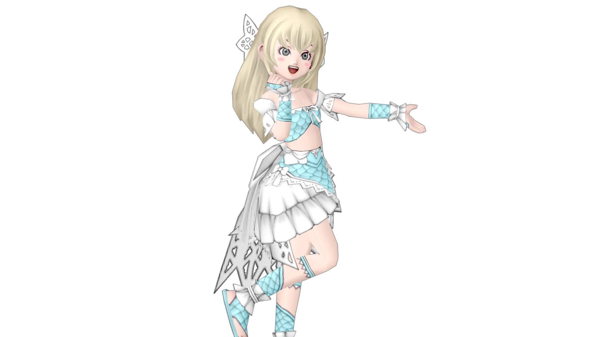 新アイテム｢セイレーンパレオ｣でホワイトウェディング風ドレア