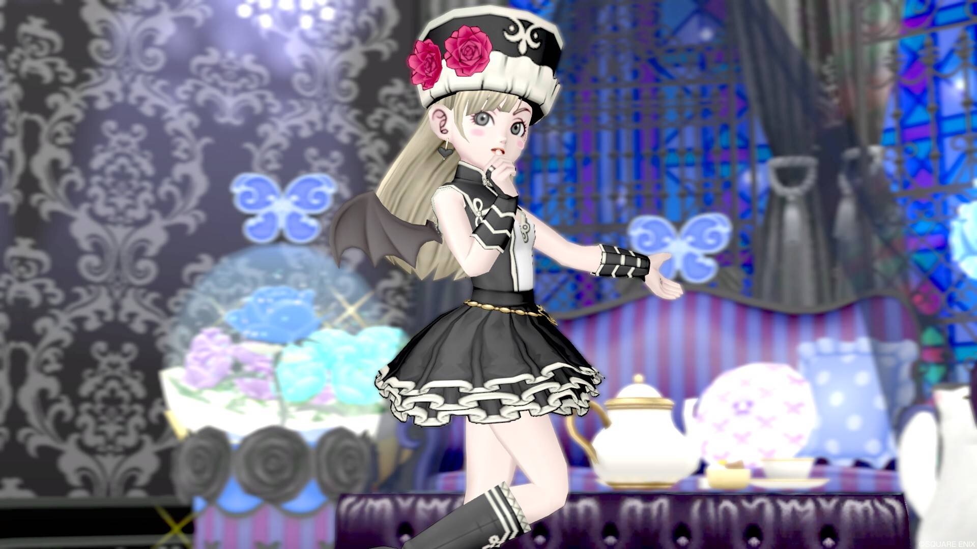 カンフードレス でゴスロリ小悪魔コーデ ドラクエ10 るなめりのゆるっとドラクエライフ