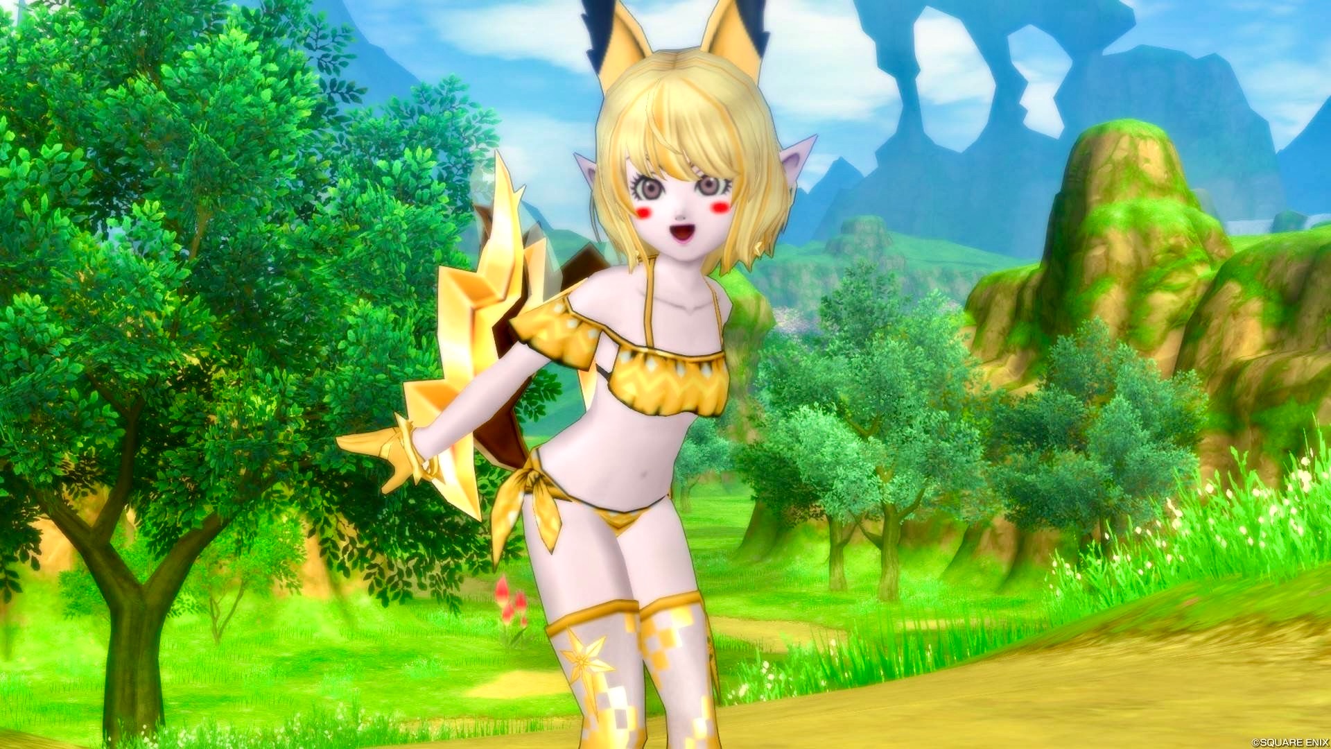 いなずまチャーム黄』でリメイク【ビキニでピカチュウ】 - 【ドラクエ