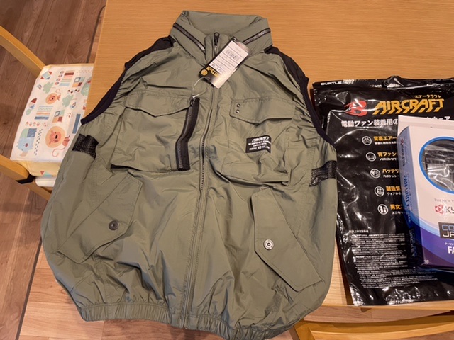 空調服　ファン　バッテリー　バートル　エアークラフト　京セラ12V 熱中症 バートル AC08 AC08-1 エアークラフト ファンバッテリーセット