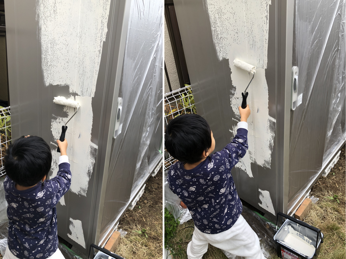 物置をDIYでリメイク！ペンキとレンガ調囲いで簡単オシャレ倉庫へ 