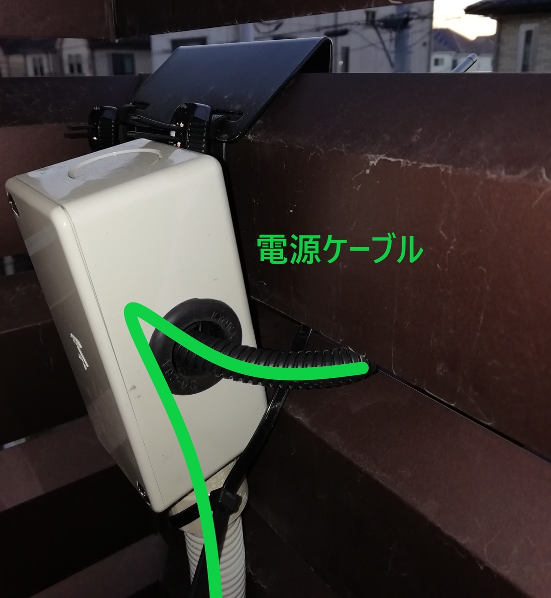 防犯カメラの設置写真（裏側）