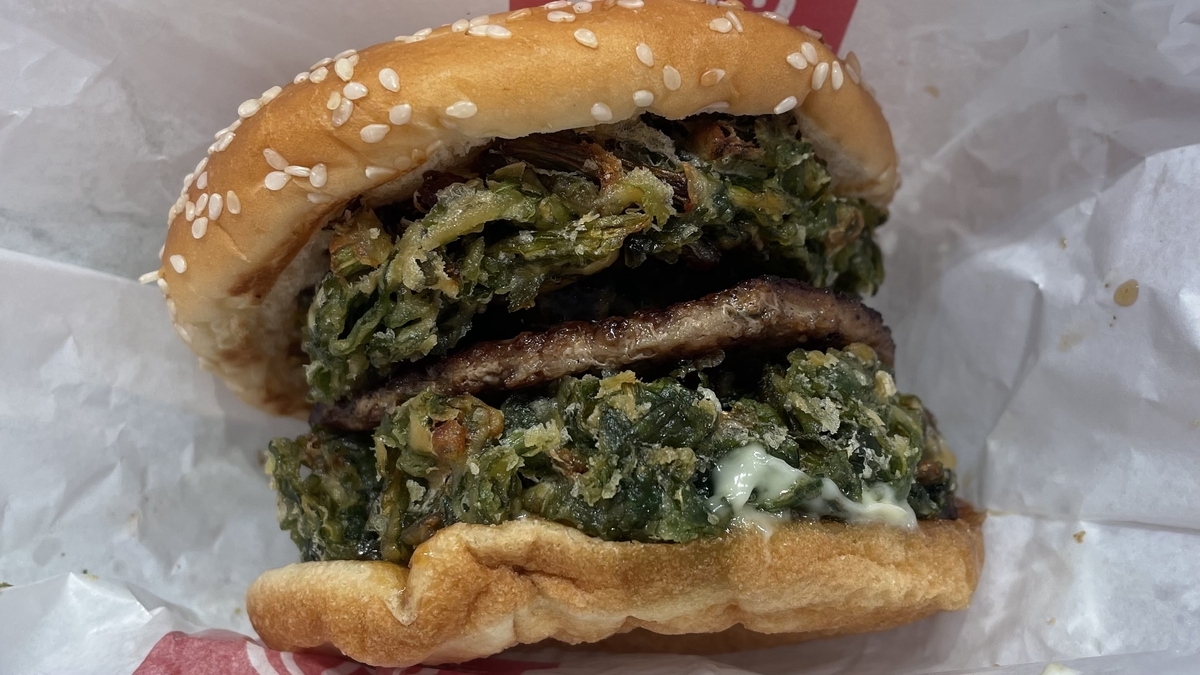 春菊かき揚げバーガー