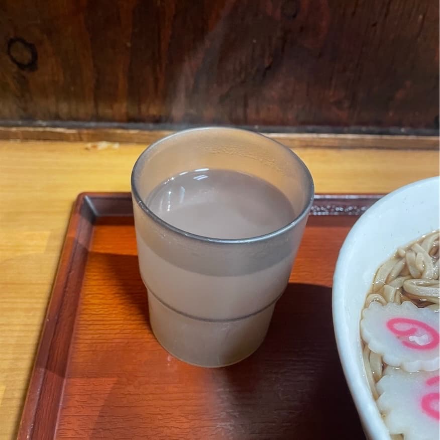 十割蕎麦嵯峨谷のそば湯