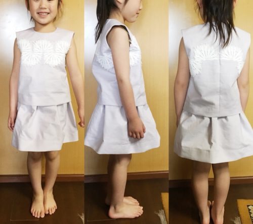 型紙なし 直線縫いで出来る 簡単子供服 スカートの作り方 Dress Custom