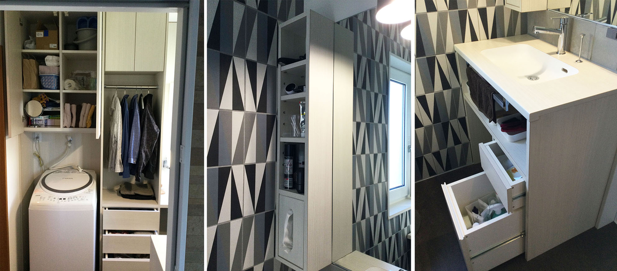 洗面脱衣室の収納計画