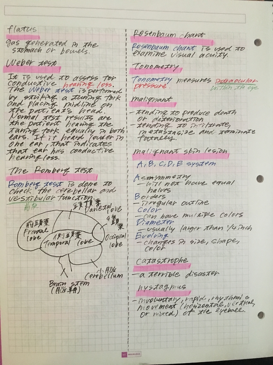 アメリカ看護師国家試験に通るまでのノート遍歴。 - No Rain, No