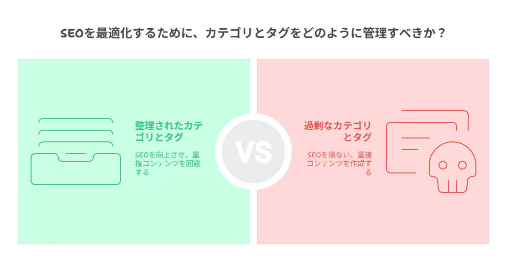 タグ・カテゴリの使いすぎに注意