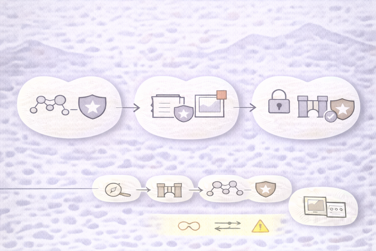 robotsテンプレ3パターン（許可寄り・部分許可・禁止寄り）をカード化した図。画像保護や全面禁止の違い、競合や順序ミスなど事故ポイントも示す。