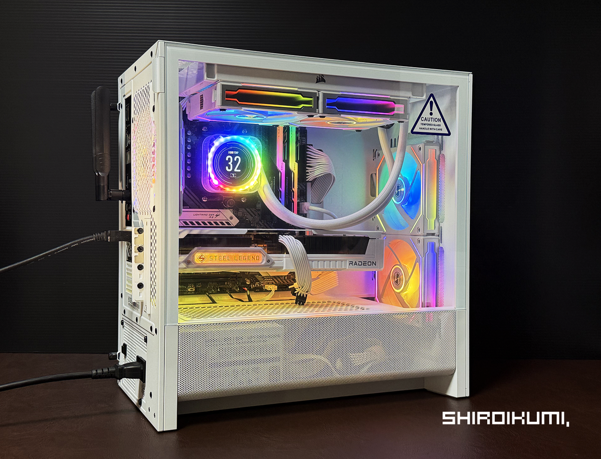小さいけど高性能！NZXT H3 Flow ＆ Radeon9060xt 16gbでつくる白PC 