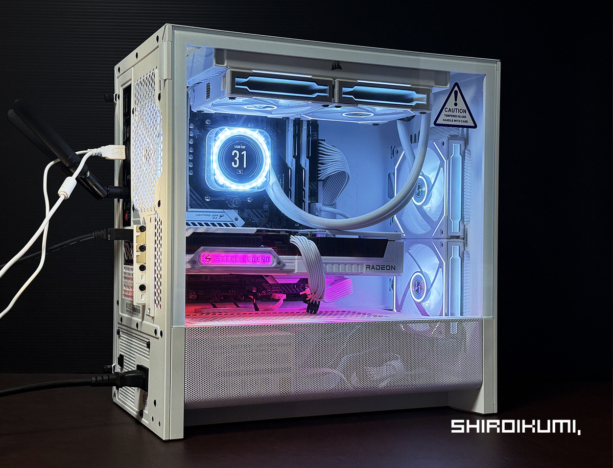 小さいけど高性能！NZXT H3 Flow ＆ Radeon9060xt 16gbでつくる白PC 