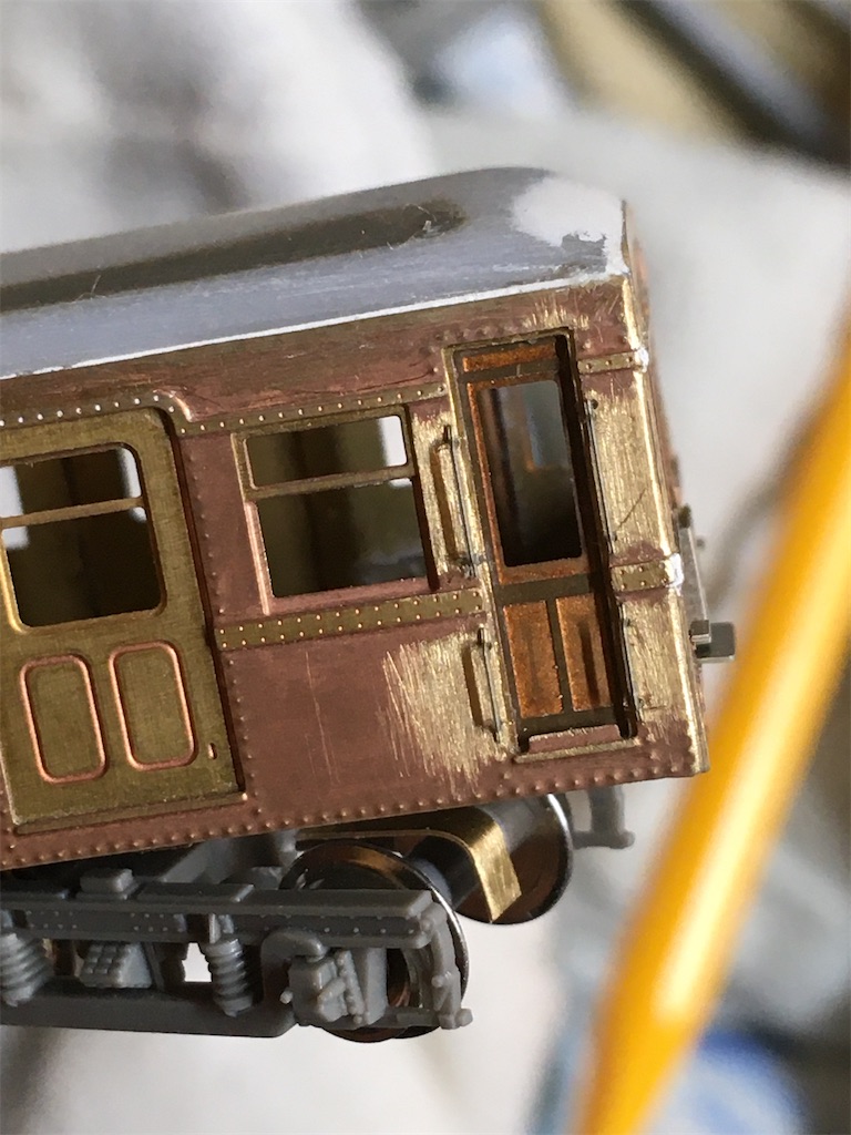 Nゲージ 国鉄山手線モハ11420東ｼﾅ(モハ50初期型)制作記 - 傘縫み