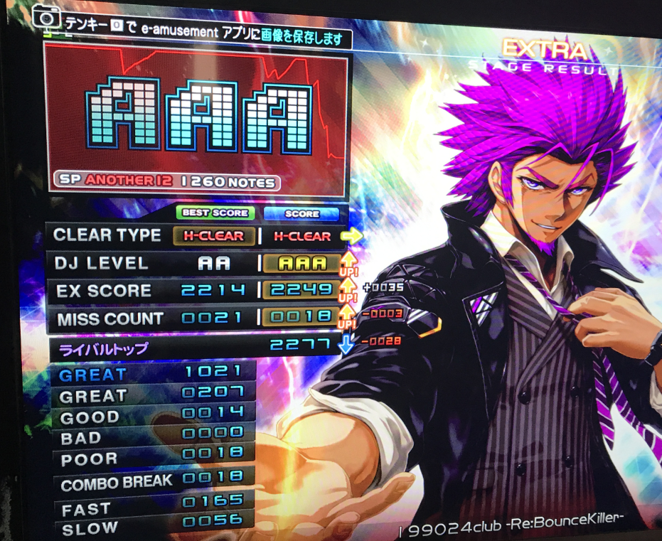 スコア記録 19 11 10 皿曲粘着と師匠からのbingo Masaoblueのiidx記録